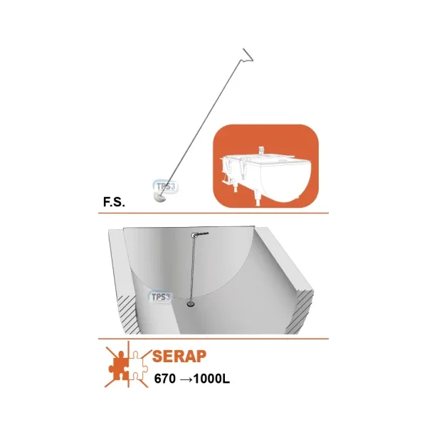 Tige de clapet F.S 670-1000L