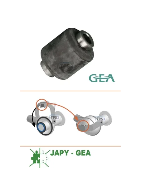 Rueda para salida autolimpiante inox Japy/GEA