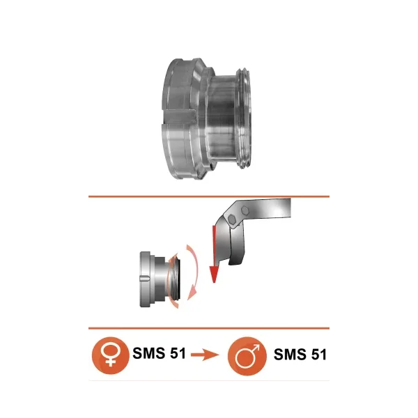 Junta "L" EPDM SMS Ø76 para LV497