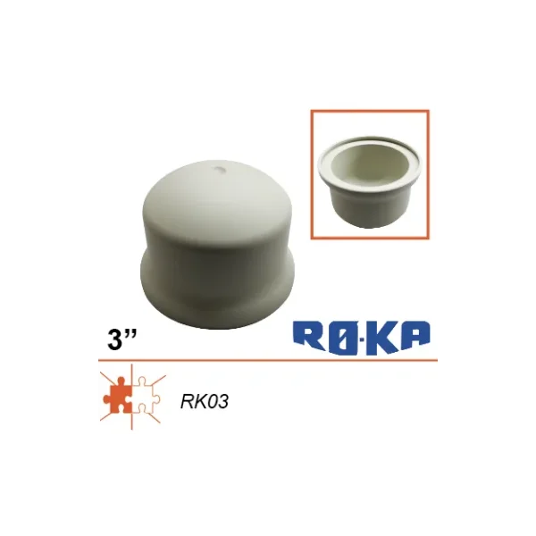 RO-KA Tapón roscado de plástico autolimpiante de 3 pulgadas