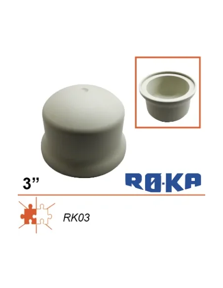 RO-KA Tapón roscado de plástico autolimpiante de 3 pulgadas