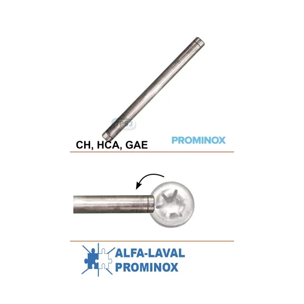 Eje de puerta para tapa de agulero de hombre, tanques Alfa-Laval & Prominox