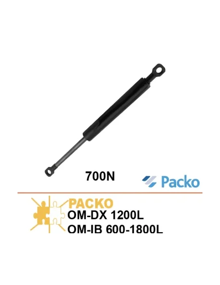 Muelle de gas de tapa "700N" para tanques Packo OMDX 1200L & OMIB 600-1800L