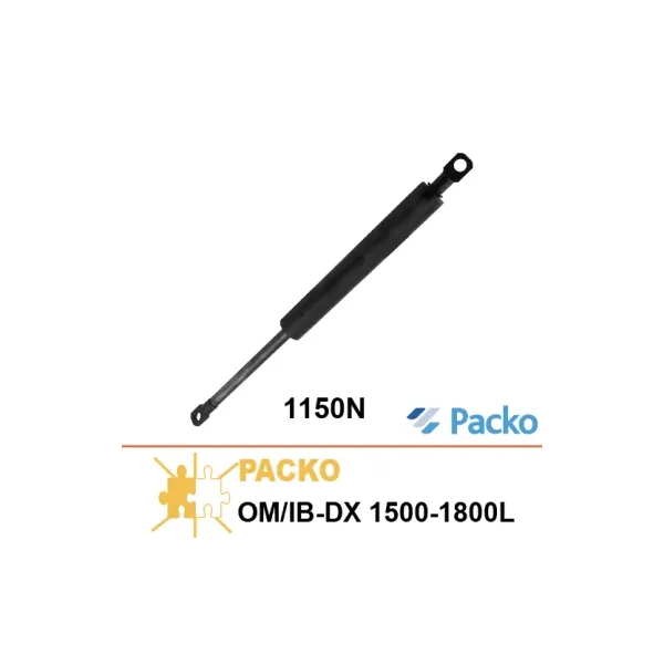 Muelle de gas de tapa "1150N" para tanques Packo OMIB/DX 1500 -1800L