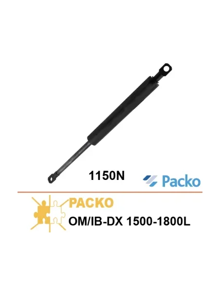 Muelle de gas de tapa "1150N" para tanques Packo OMIB/DX 1500 -1800L