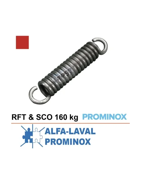 Resorte de tracción de bisagra 200Kg para tanques RFT/SCO Alfa-Laval/Prominox