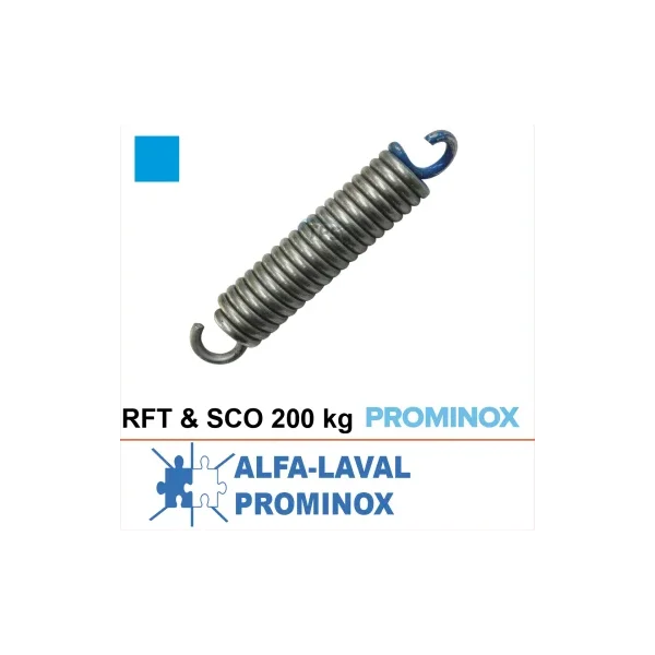 Resorte de tracción de bisagra 160Kg para tanques RFT/SCO Alfa-Laval/Prominox