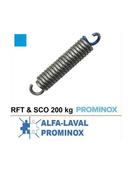 Resorte de tracción de bisagra 160Kg para tanques RFT/SCO Alfa-Laval/Prominox
