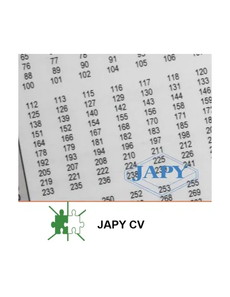 Tabla de medición para tanques Japy CV