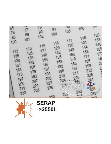 Tabla de medición para tanques Serap 2550L
