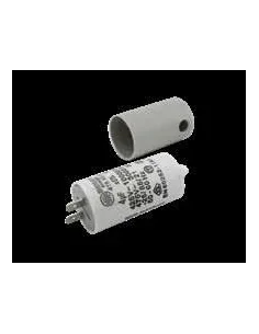 Condensador 4µF 450V - Ø25x57mm - con cable de fijación y capuchón, conexión por guarda-cabo