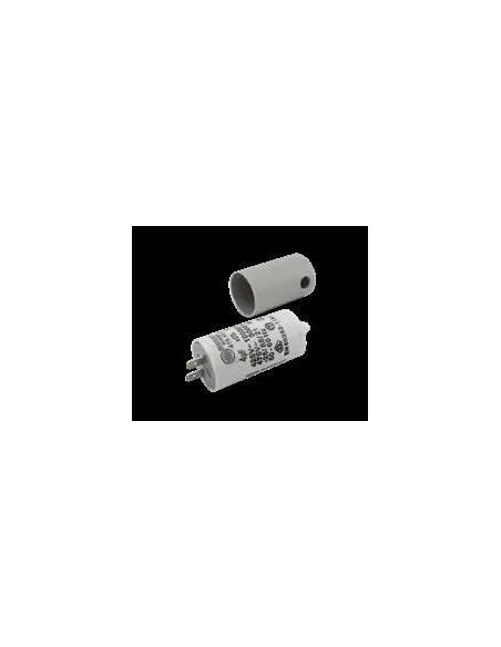 Condensador 4µF 450V - Ø25x57mm - con cable de fijación y capuchón, conexión por guarda-cabo