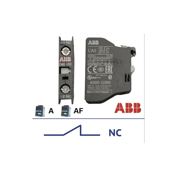Contacto auxiliar "NC" para contactor ABB tipo A/AF