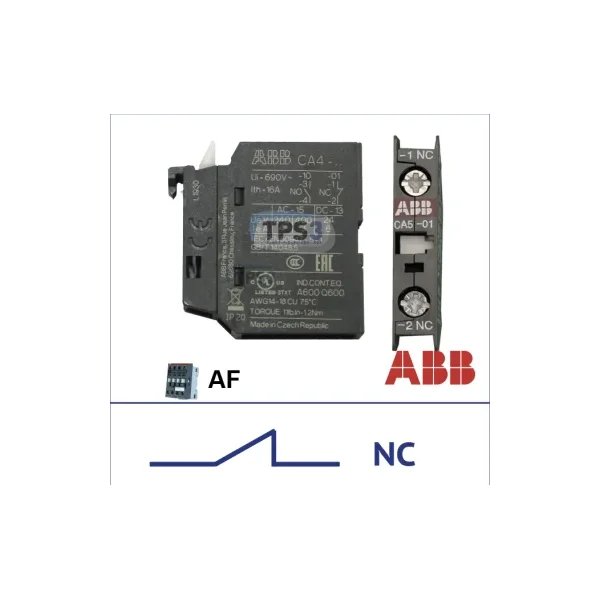 Contacto auxiliar "NC" para contactor ABB tipo AF