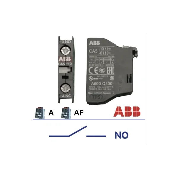 Contacto auxiliar "NO" para contactor ABB tipo A/AF
