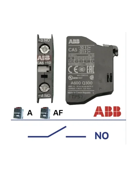 Contacto auxiliar "NO" para contactor ABB tipo A/AF