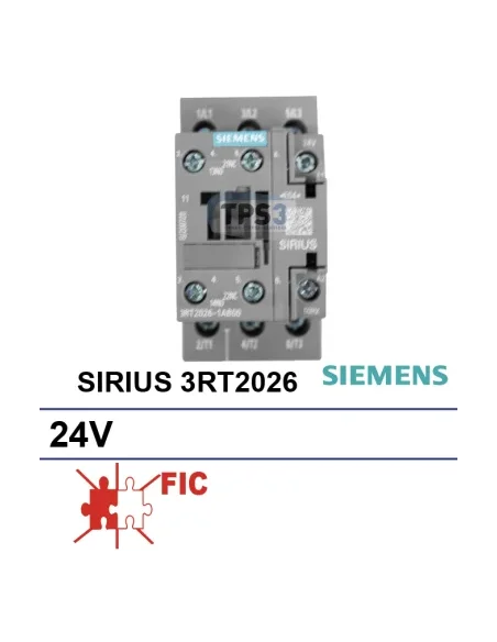 Contactor SIRIUS 3RT1026 24V para tanques FIC