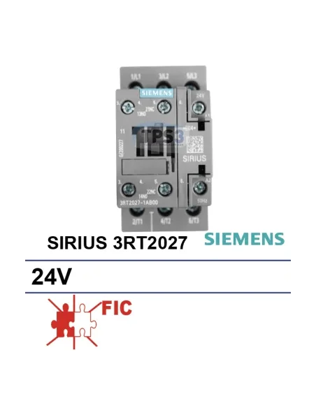 Contactor SIRIUS 3RT20271AB00 24V para tanques FIC