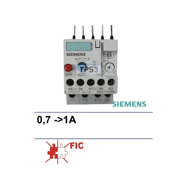 Relé térmico SIRIUS  0.7-1A para tanques FIC