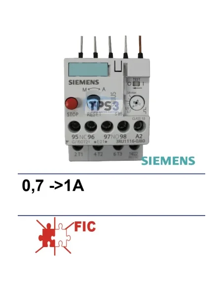 Relé térmico SIRIUS  0.7-1A para tanques FIC