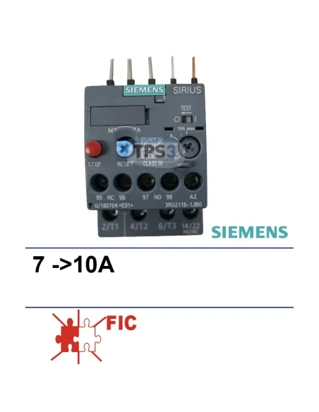 Relé térmico SIRIUS 7-10A para tanques FIC
