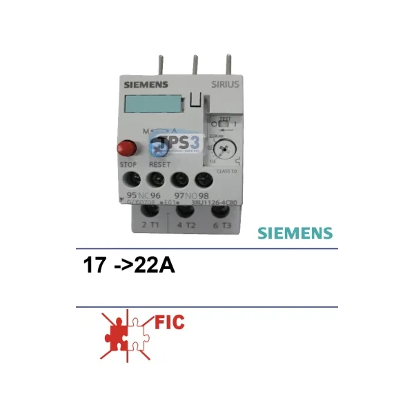Relé térmico SIRIUS 17-22A para tanques FIC