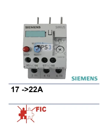 Relé térmico SIRIUS 17-22A para tanques FIC