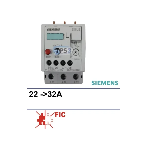 Relé térmico SIRIUS 22-32A para tanques FIC