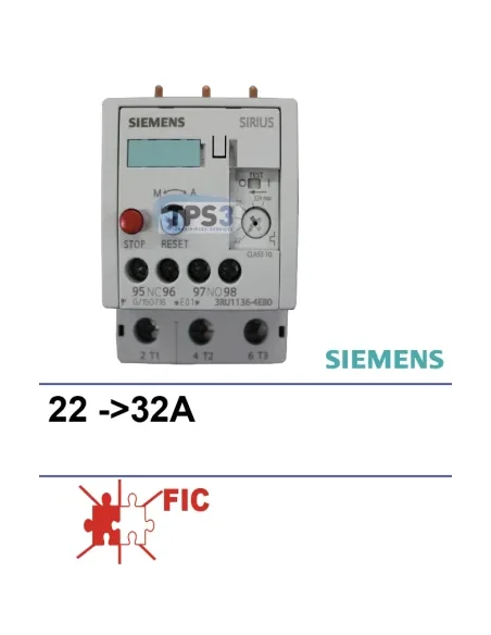 Relé térmico SIRIUS 22-32A para tanques FIC