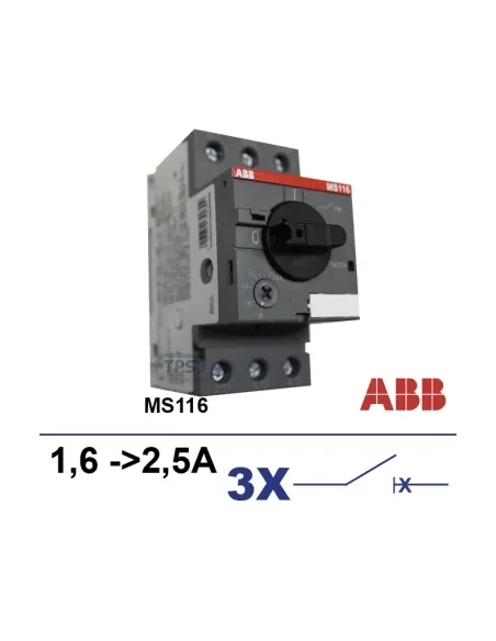 Disyuntor motor MS116 1.6-2.5A