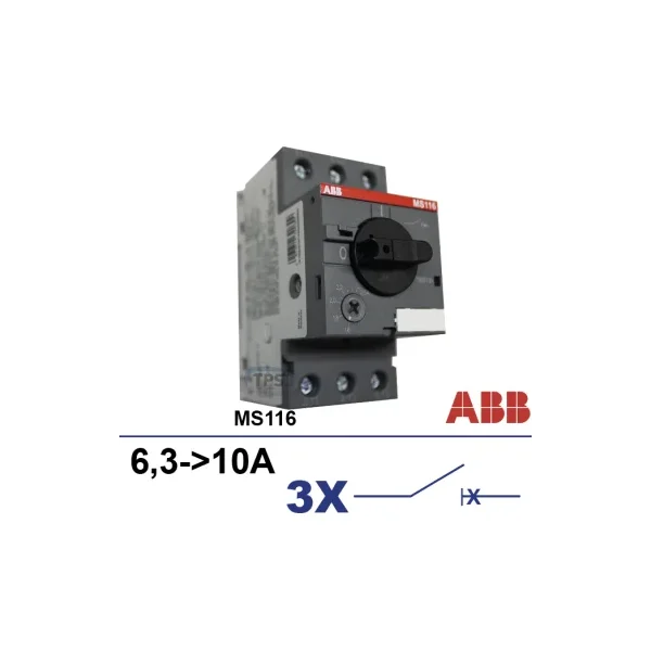 Disyuntor de motor MS116 6,3-10A
