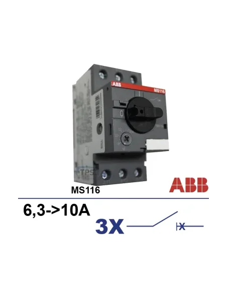 Disyuntor de motor MS116 6,3-10A