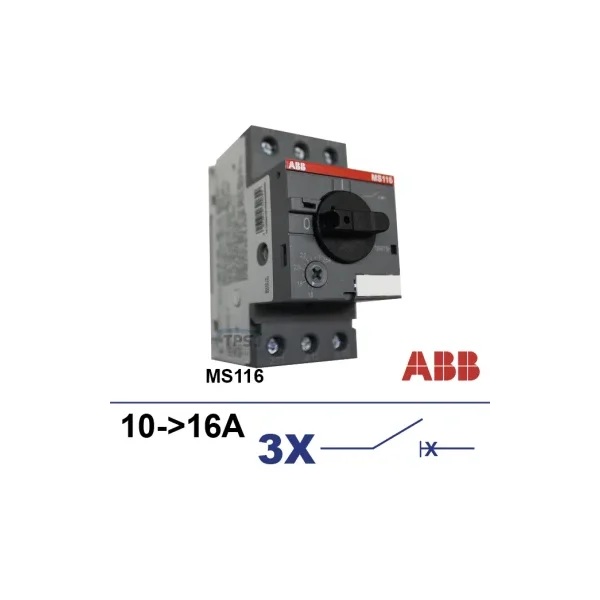 Disyuntor de motor MS116 10-16A