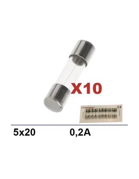 Caja de 10 fusibles 5x20 0,2A