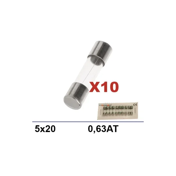 Caja de 10 fusibles 5x20 0,63A