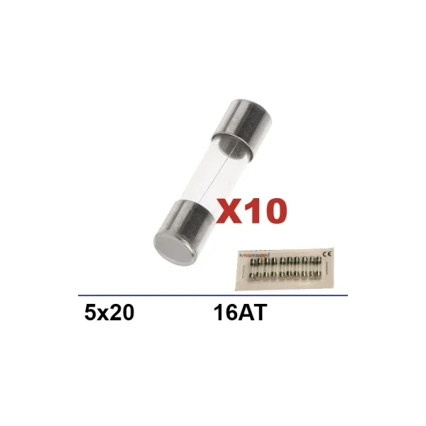 Caja de 10 fusibles 5x20 16A
