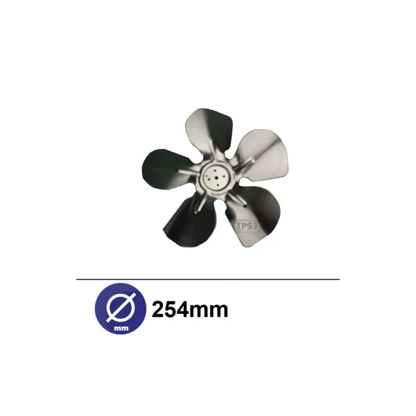 Hélice 5 palas Ø254 para motor ventilador TPS3