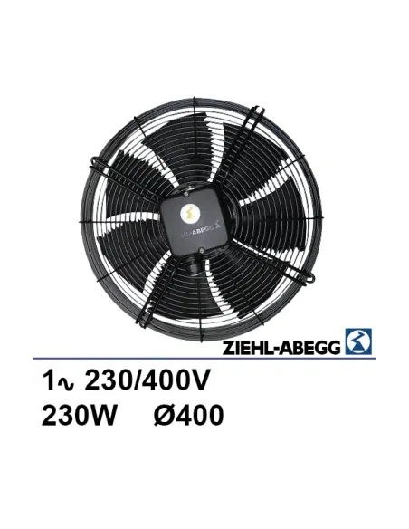 Ventilateur sur grille Ziehl-abegg 3x230/400V 230W Ø400mm