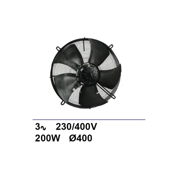 Ventilador de rejilla Ziehl-abegg 3x230/400V 350W Ø400mm
