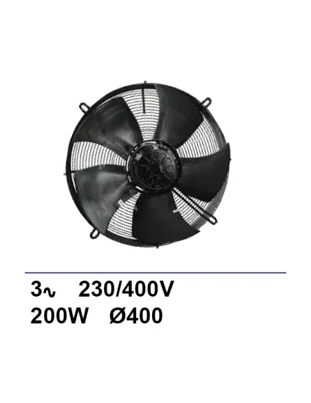 Ventilador de rejilla Ziehl-abegg 3x230/400V 350W Ø400mm