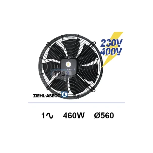 Ventilador de rejilla Ziehl-abegg 1x230V 460W Ø560