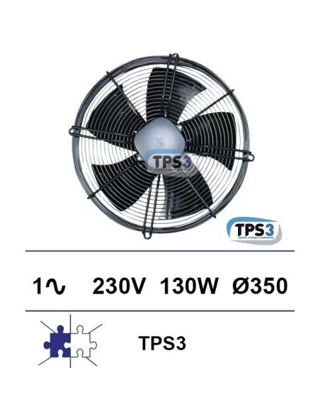 Ventilador de rejilla TPS3 1x230V 130W Ø350mm