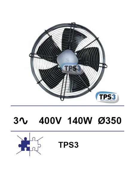Conjunto ventilacio?n TPS-3, 3Ph 400V Ø350 140W