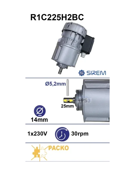 Motorreductor R1C225H2BC 30vpm 230V (Packo)