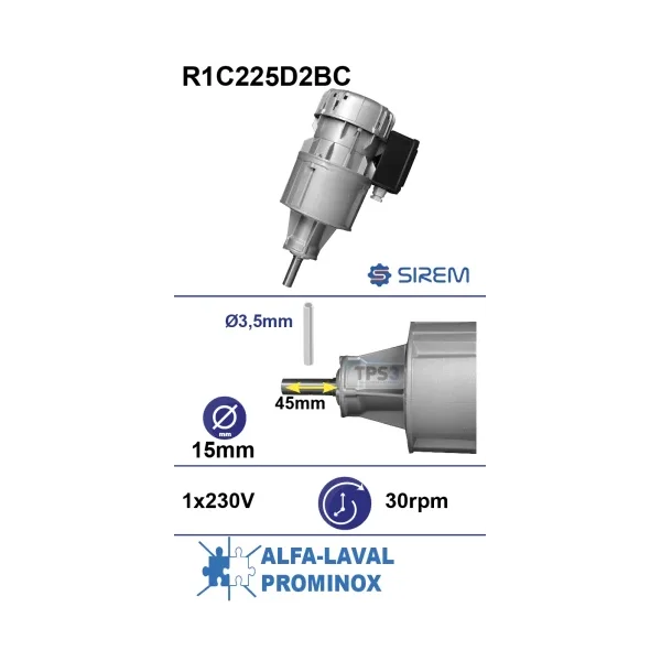 Motorreductor R1C225D2BC 30vpm 230V (Alfa Laval, Prominox)