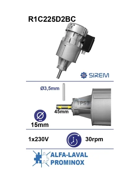 Motorreductor R1C225D2BC 30vpm 230V (Alfa Laval, Prominox)