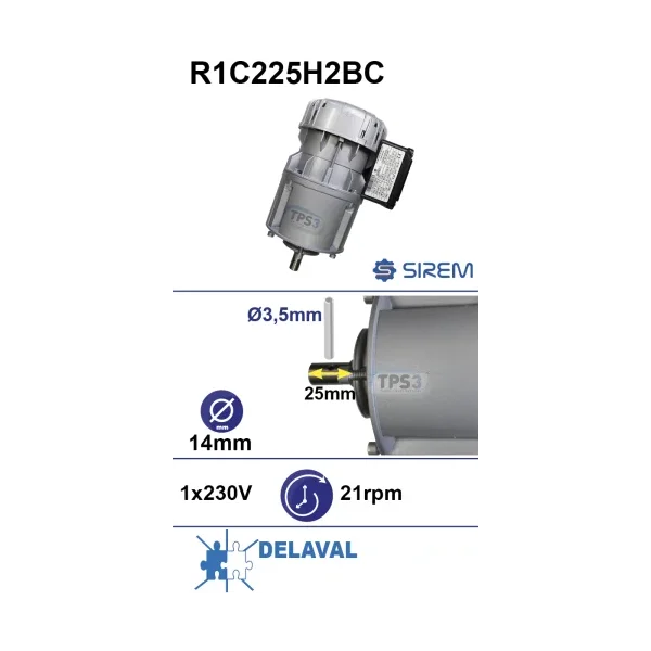 Motorreductor R1C225H2BC 21vpm 230V (Delaval)