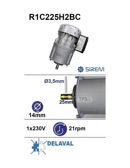 Motorreductor R1C225H2BC 21vpm 230V (Delaval)