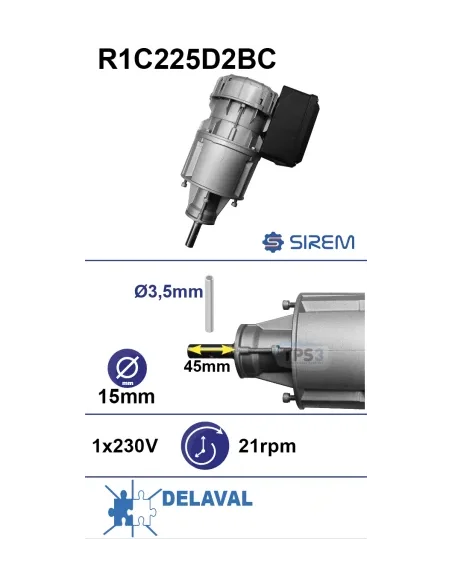 Motorreductor R1C225D2BC 21vpm 230V (Delaval)
