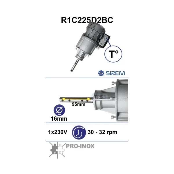 Motorreductor R1C225D2BC 25vpm 230V (Pro-Inox)
